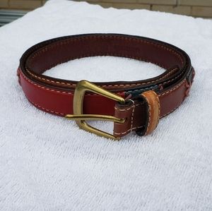 Vintage 'Relic' patchwork leather belt Sz L